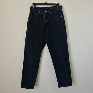 Levi's Jeans Mens 29x30 Black Denim Cotton Retro 550 Relaxed Fit Pants